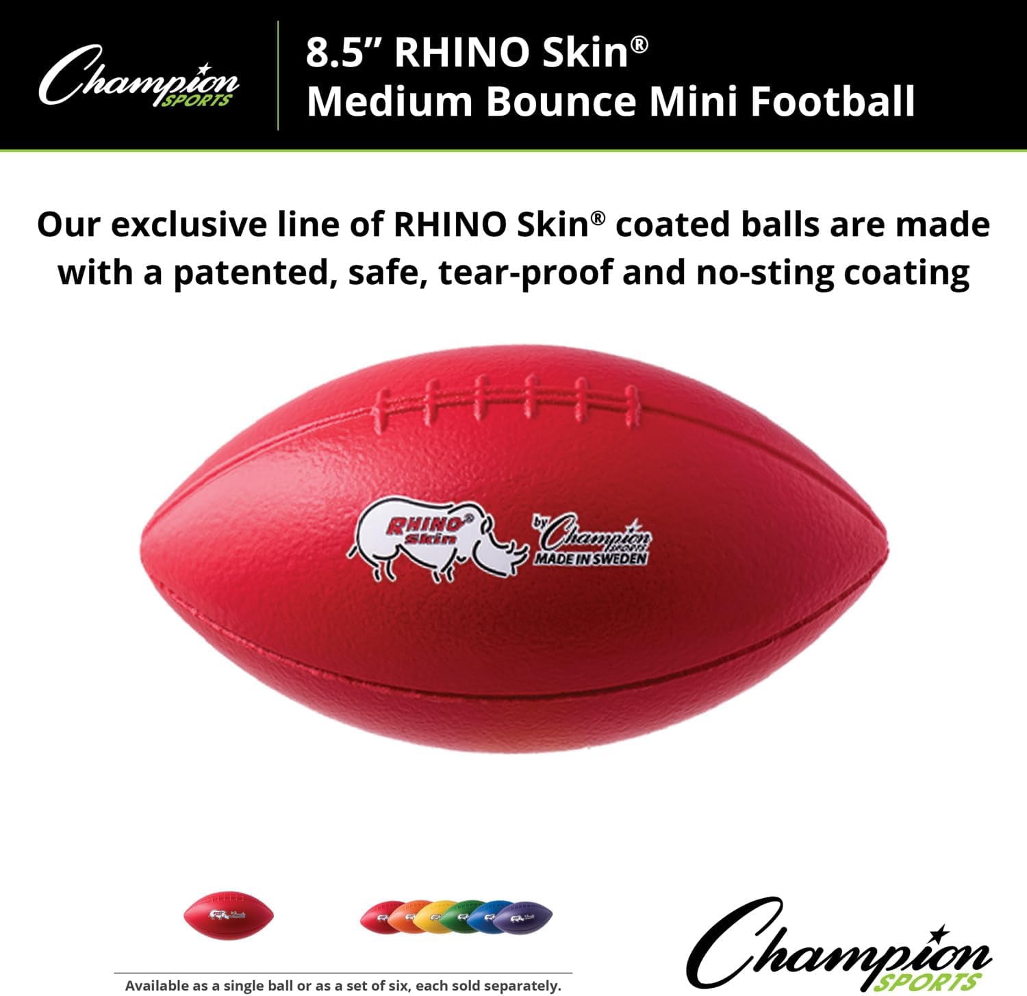 Champion Sports Rhino Skin Molded Foam Mini Football