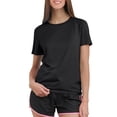 thumbnail image 2 of Women's Workout Tops Short Sleeve Shirts Quick Dry Athletic Sun Protection Rash Guard for Women Black M, 2 of 5