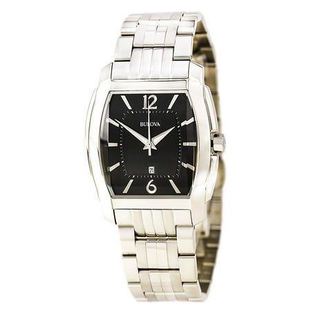 Bulova Men's Dress Stainless Steel Black Dial