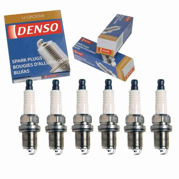 6 pc DENSO Standard U-Groove Spark Plugs compatible with Nissan Maxima 3.0L V6 1989-2001