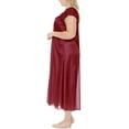 thumbnail image 4 of EZI Nightgowns for Women - Soft & Breathable Satin Night Gowns for Adult Women - Medium to Plus Size Womens Sleep Shirts - Long Mid-Length Nightgown, 4 of 9
