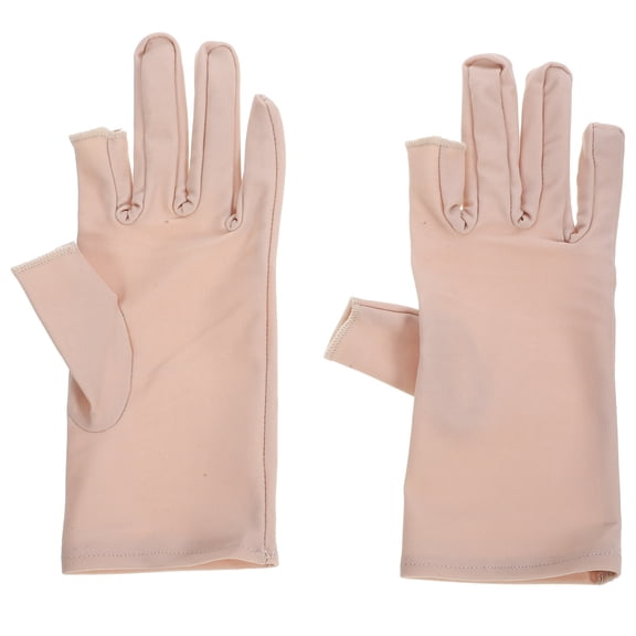 BESTYASH 1 Pair Half Finger Gloves for Women Pink Breathable Fashionable Gloves for Women Driving