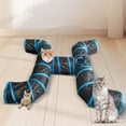 thumbnail image 2 of Cat Tunnels for Indoor Cats, Cat Tunnel, Kitten Tunnel Collapsible, Cat Play Tunnel with Interactive Peephole for Large Cat, Puppy, Kitten (Black-4 Way), 2 of 3
