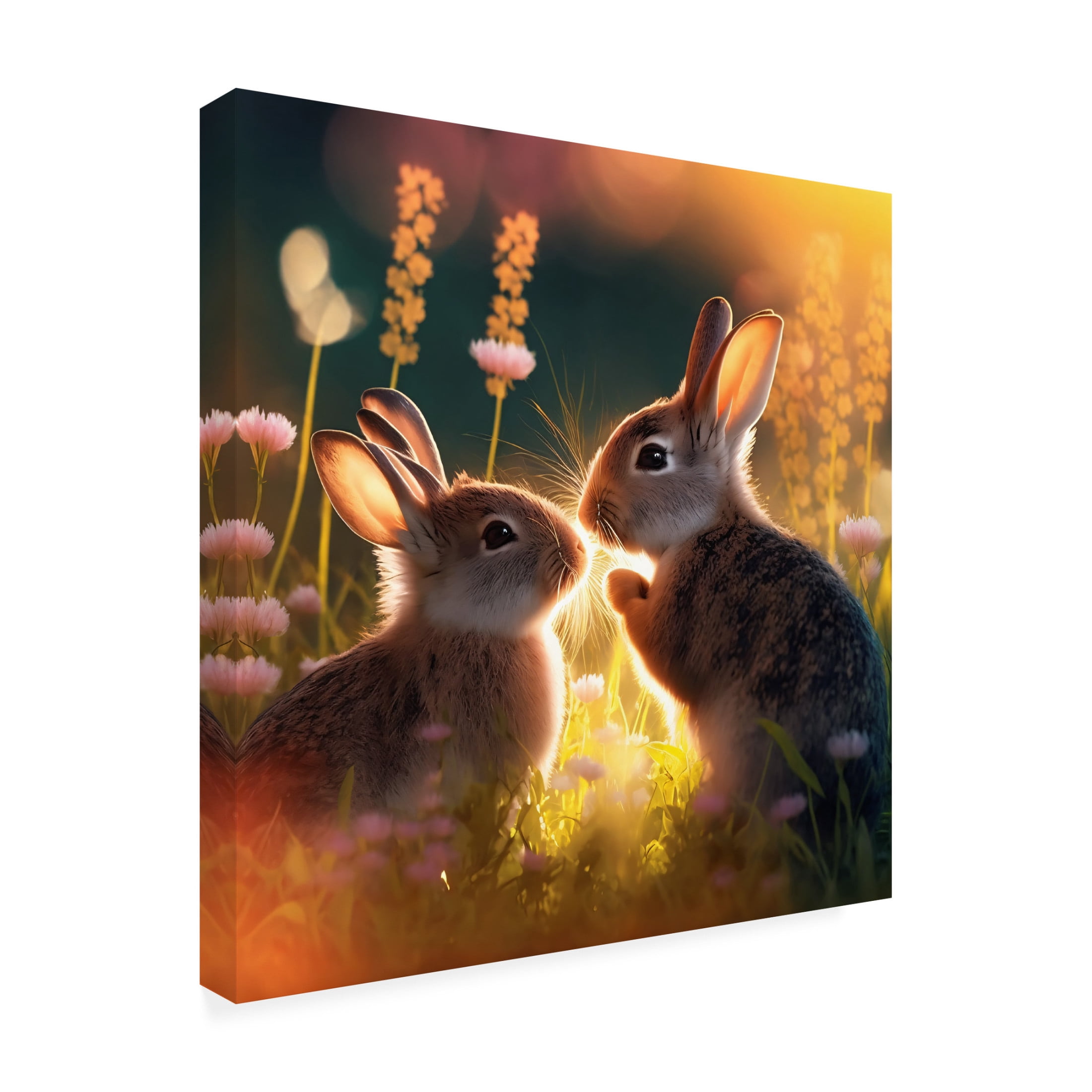 Canvas Wall Art - Ray Heere 'Woodland Animals 36' Wall Art for Living Room, Bedroom, or Office Décor by Trademark Fine Art - 18 x 18 Inches