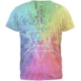 thumbnail image 2 of Tetrahedron Star Sacred Geometry Men's Soft T-Shirt Heather White MD, 2 of 2