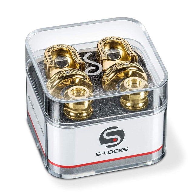 Schaller Serrures et Boutons de Sangle de Guitare (Paire) Or