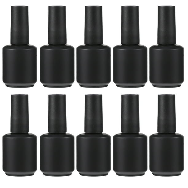 FELTECHELECTR 10 botellas de vidrio para gel de uñas, suministros para decoración de uñas, contenedor dispensador de esmalte de uñas