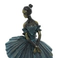 thumbnail image 5 of 6"W, 12"H Teal Polystone Dancer Sculpture, by DecMode (3 Count), 5 of 14