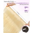 thumbnail image 6 of OVO Double Weft Hair Extensions Real Human Hair Layer Invisible PU OVO Extensions No Glue Genius Weft with  Beads for Short/Thin Hair (#60,16 Inch), 6 of 7