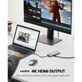 thumbnail image 4 of ORICO USB C Docking Station Dual Monitor,10 in 1 USB 3.0 C Hub Adapter Dual 4K HDMI VGA 3 USB 3.0, PD 100W, SD&TF, 3.5mm Audio, Gigabit Ethernet Type C Multiport Adapter for Laptop Windows Mac, 4 of 8