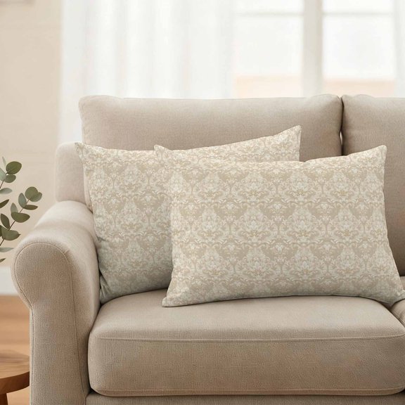 Outdoor Pillow Covers Set of 2, Medieval Turkey Pattern Decorative Throw Pillow Covers 20X12IN, Retro Wallpaper Throw Pillows Protector Cushion Case for Patio,Couch,Sofa,Garden