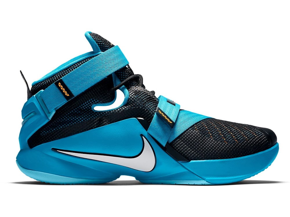 buitenaards wezen Opstand Mier Nike Lebron Soldier IX Black/White/Blue Lagoon Men's Shoes Size 13 -  Walmart.com