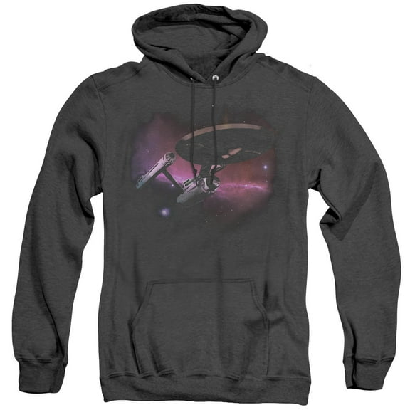 Star Trek Prime Directive Adult Heather Hoodie Sweatshirt Black