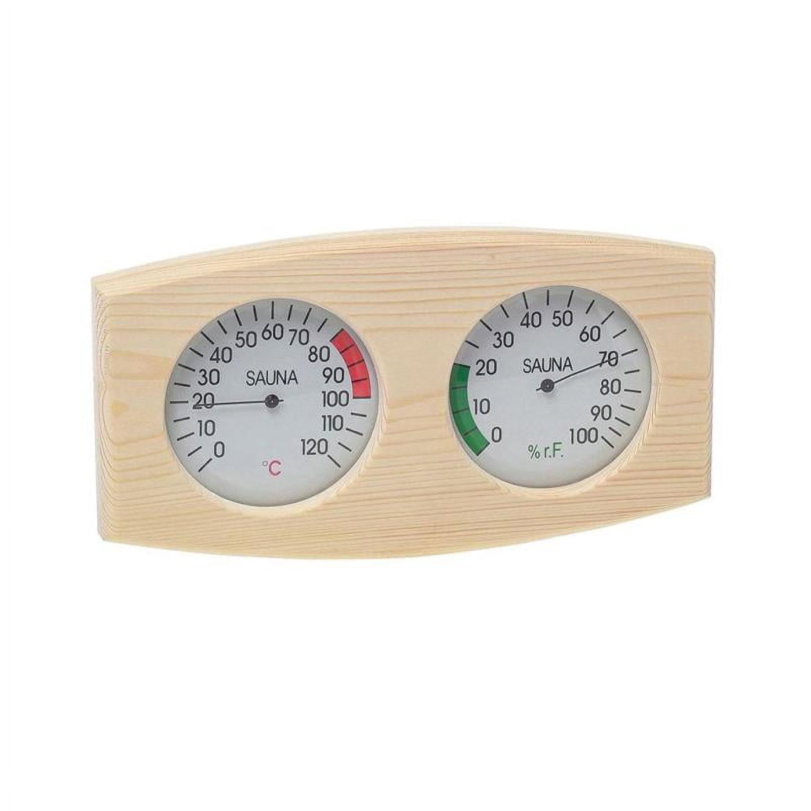Sauna Thermometer&Hygrometer 2 in 1 Wood Hygrothermograph Sauna Room Accessories
