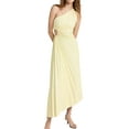 thumbnail image 4 of Michellecmm  Women Long Dress, One-shoulder Pleated Hollowed Irregular Dress, 4 of 9