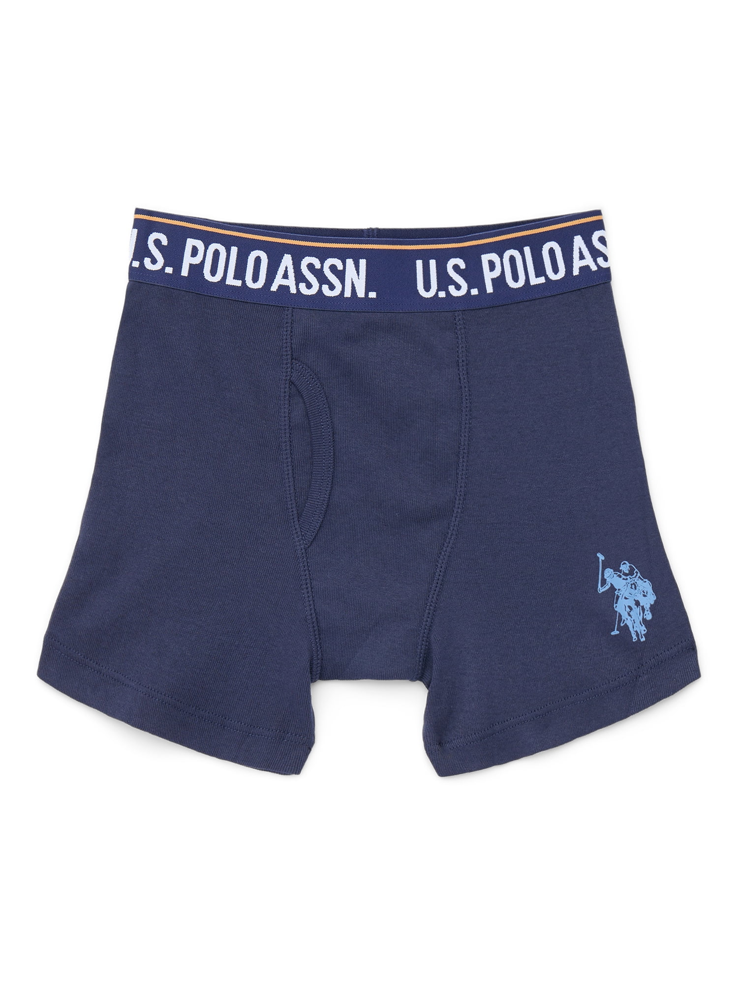 U.S. Polo Assn. Boys Cotton Tagless Underwear Boxer Briefs, 5- Pack, Sizes (S-XXL)