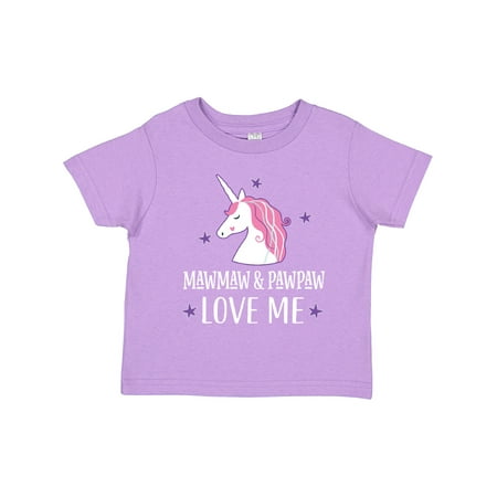 

Inktastic Mawmaw and Pawpaw Love Me Granddaughter Unicorn Gift Toddler Toddler Girl T-Shirt