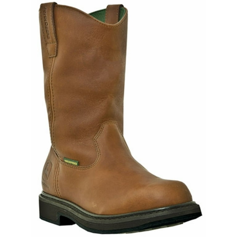 Men s John Deere 11 WP EH Wellington Boots TAN 8 W Walmart