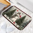 thumbnail image 6 of 1pc Snowman with Cardinals Absorbent Non-Slip Bathroom Thickened Flannel Rug Decor,Soft,Quick Drying,Suitable For Indoor/outdoor Use,Bathrooms,Bedrooms,Kitchens,Terrace,Laundry Rooms,16"x24", 6 of 9