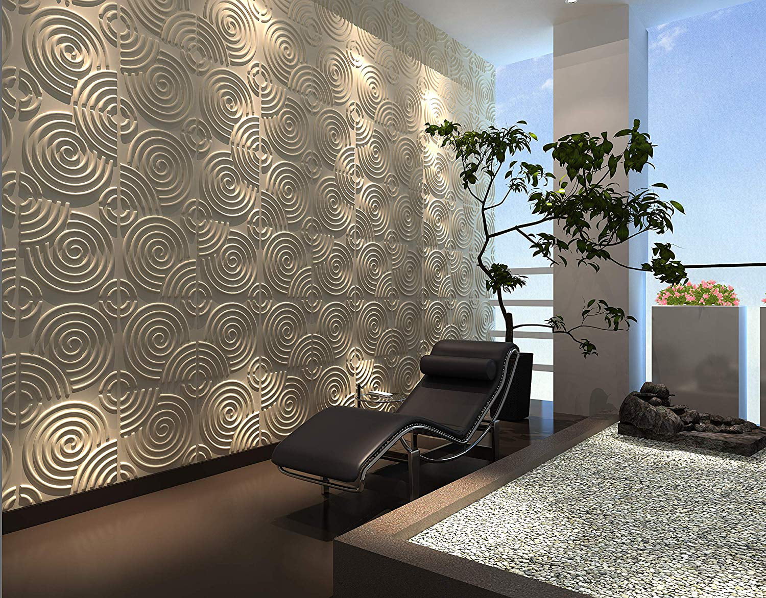 3D Wall Panels Textured Eco Friendly Modern Wall Decor for home 3DFiber