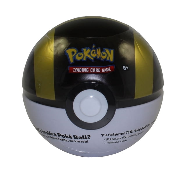 Pokemon TCG Poke Ball Tin - Ultra Ball Gold Edition (2020 Spring) With 3 Booster Packs