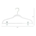 thumbnail image 2 of Unique Bargains Flocked Non-Slip Hangers with Pinch Clips 20 Packs White, 2 of 6