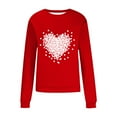 thumbnail image 4 of Tiqkatyck Valentine Shirts for Women, Women's Valentine's Day Sweatshirt Heart Shaped Love Printed Pullover Crewneck Long Sleeve Top, Valentine Sweatshirts for Women, Valentines Day Gifts Red, 4 of 4