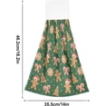 thumbnail image 3 of GZHJMY Gingerbread Man Cookies Kitchen Towels Set of 2, Hanging Hand Towels with Loop Soft Absorbent Durable for Bathroom Kitchen Decor, 3 of 7