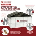 thumbnail image 3 of Lucky Dog 10 x 6 Foot Large Outdoor Galvanized Steel Chain Link Dog Kennel, 3 of 12