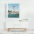 thumbnail image 2 of The Beach, Coney Island 01 - Brooklyn New York Photography Beach Coastal Ocean Architecture City Scenic Travel Poster White Framed Wall Art Print 8 x 10 inches, 2 of 3