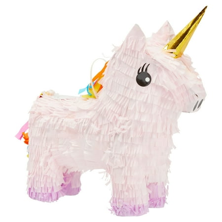 Small Unicorn Pinata for Princess Birthday Party  13.4 x 15.5 x 4.6 In
