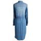 thumbnail image 3 of Vestido Vestido midi azul de mujer Vestido plisado con cuello vuelto de mezcla de algodón Traje diario Ygjytge Azul T XL para Mujer, 3 of 6