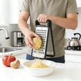 thumbnail image 7 of Stainless Steel Cheese Grater Foldable Double Sided Multi Functional for Potatoes and Cheese Kitchen Tool, 7 of 7