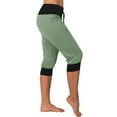 thumbnail image 5 of Penkiiy Women's Joggers Pants Baggy Lightweight Capri Pants Running Workout Athletic Cropped Sports Pants Soft Lounge Pajams Pants 3XL Army Green, 5 of 7