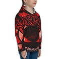 thumbnail image 3 of Lsque Geometry Dash Patten Youth Hoodie Sweatshirt Pullover with Kangaroo Pocket Boys and Girls Hoodie Warm Hoodie for Kids, 3 of 8