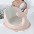 thumbnail image 3 of Silla para niños con respaldo, ventosas, fácil almacenamiento, asiento de suelo suave Rosado, 3 of 8