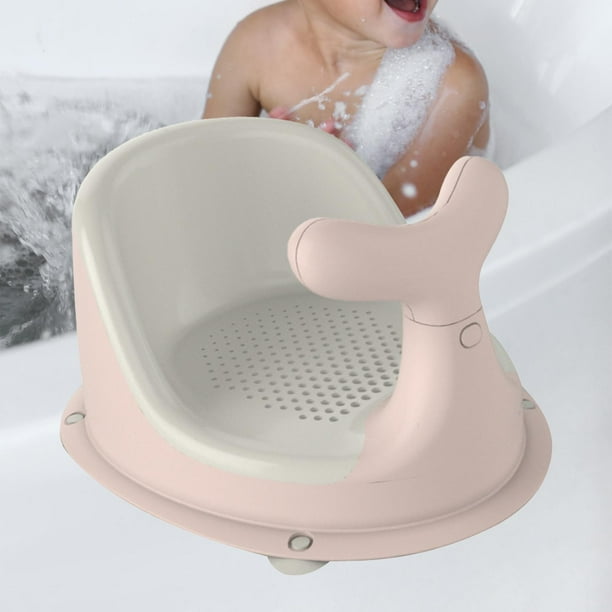 Silla de para bebés, antideslizante, asiento asistido, tapete suave, fácil almacenamiento, asiento en , asiento portátil, asiento de baño Rosado CUTICAT asiento de bañera infantil