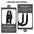 thumbnail image 3 of CRILSTYLEO 4pcs Garage Hanging Hooks for Garden Tools Black PVC Storage, 3 of 6