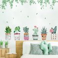 thumbnail image 2 of Bearachild Adhesivo de pared de planta, calcomanías de dormitorio, pegatinas de PVC en maceta, papel tapiz autoadhesivo, murales, decoración para el Decoración del hogar Bearachild HA077973-00B, 2 of 6