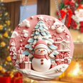 thumbnail image 4 of WEGFTDUOP Christmas Snowman Acrylic Disc Pendants Christmas Tree Pendants Wall Decorations Pendants, 4 of 5