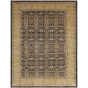 Noori Rug Faded Peshawar Rahim Green, Gold Rug (9'1 x 11'11)