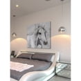 thumbnail image 3 of "Grey Elegant Horse" Painting Print on Wrapped Canvas, 3 of 7