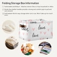 thumbnail image 6 of Coolnut Romantic Valentines Day Storage Bins Foldable Canvas Fabric Storage Basket with Handles for Organizing, Large Storage Baskets for Shelves Closet Decor Gifts, 6 of 7
