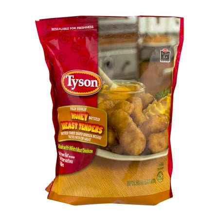 Tyson Chicken Breast Tenders Honey Battered, 25.5 OZ - Walmart.com