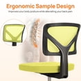 thumbnail image 4 of EBQOSK Armless Drafting Chair Basics Rolling Desk Chair, Ergonomic Desk Chairs, Rolling Bar Stools Chairs Breathable Mesh for Home Bedroom Study Student Height Adjustable Yellow, 4 of 7