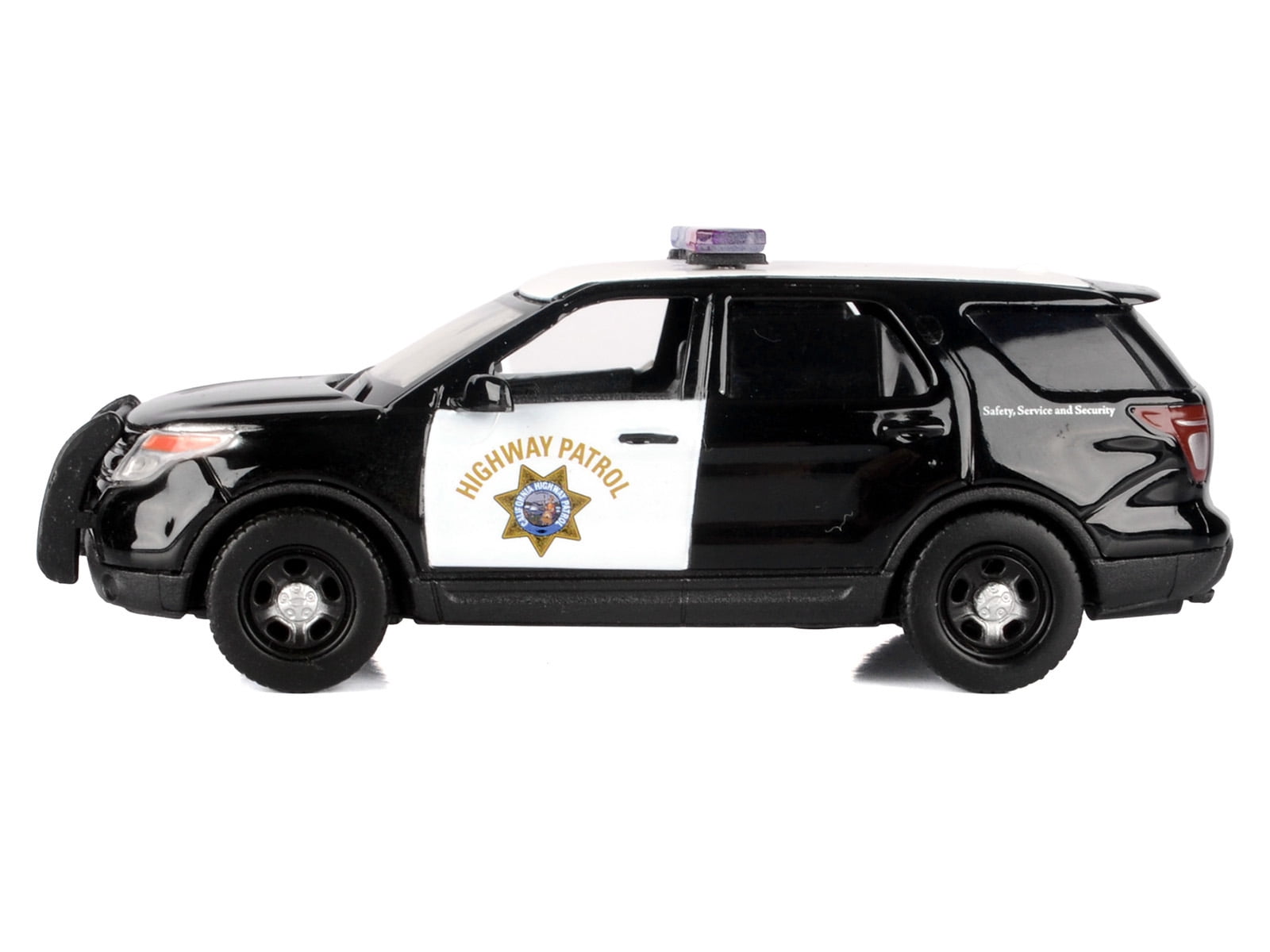 2015 Ford Police Interceptor Utility "California Highway Patrol" Black and White 1/43 Diecast Model Car by Motormax
