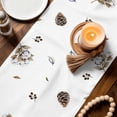 thumbnail image 3 of Rabbits Pine Cone Table Runner - 108 Inch Long Sweet Home Texture Brown Leaves Berries Cotton and Linen Blended Dress Scarves Farmhouse Table Runner for Kitchen Dining, Coffee Table, 13" x 108", 3 of 8