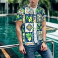 thumbnail image 6 of Lsque Lemon and Leaves Pattern Mens Polo Golf Shirts Funny Graphics Shorts Sleeve Button Shirts Baseball T-shirt-4X-Large, 6 of 7