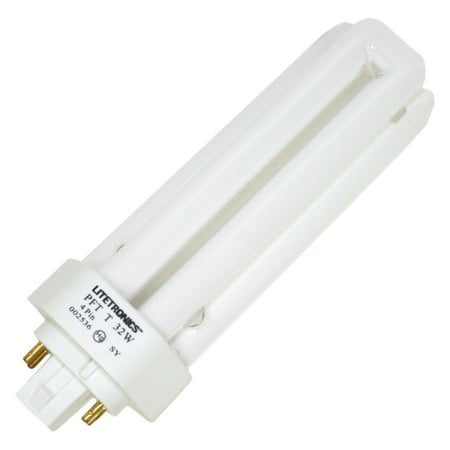 42w T4 Gx24q 4 Base - Litetronics 59670 - L-12322 32W T4 T GX24Q-3 3500K 4-PIN Triple Tube 4 Pin Base Compact Fluorescent Light Bulb