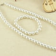thumbnail image 5 of Jiaroswwei Elegant Women Faux Pearl Beads Necklace Bracelet Hook Earrings Party Jewelry Set, 5 of 8